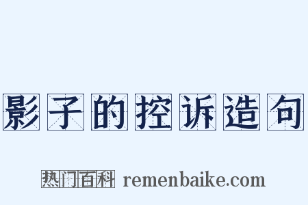 影子的控诉造句是什么意思的图片